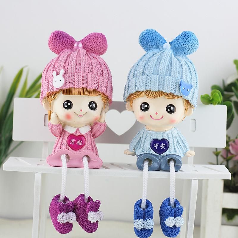 Christmas Cartoon Desktop Ornaments Resin Ornaments Gifts Crafts Sling Dolls