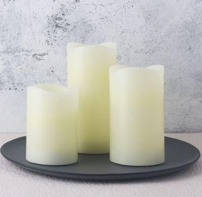 Flameless LED Wax Pillar Candle for Home Decor