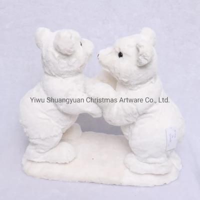 Christmas Bear Pair Dolls Home Desk Decorations
