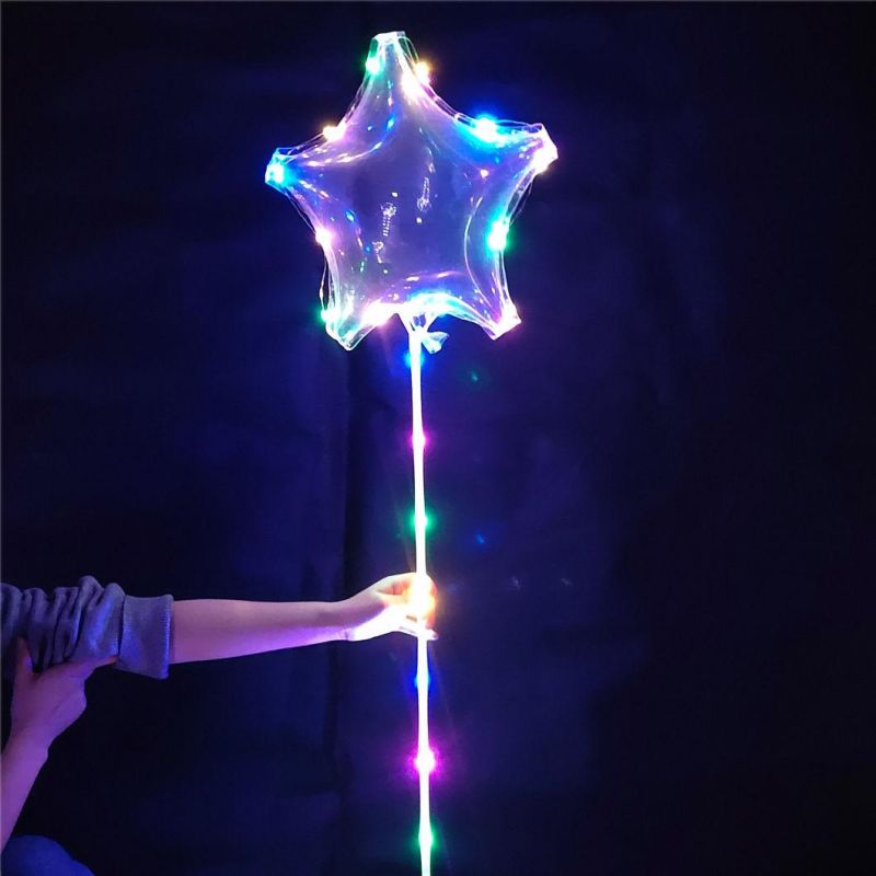 Unicorn 20 Inch Clear Bobo Party LED Balloons Luminous Balloon