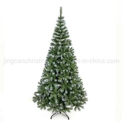 Artificial Green PVC Christmas Tree with Spraying White