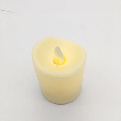Battery LED Candle Plastic Dancing Flame Melled Edge Votive LED Candle