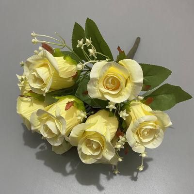 China Artificial Flower Factory Provide Bride Rose Bouqet